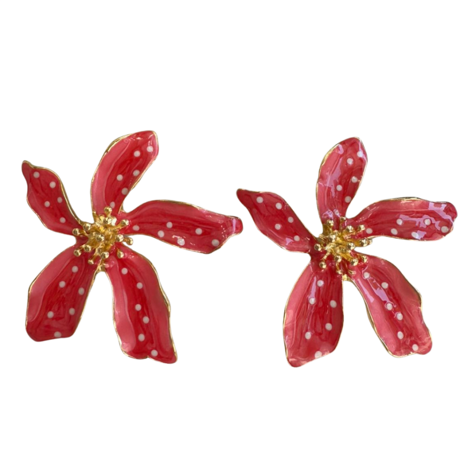 Kırmızı Kıvılcım Küpe