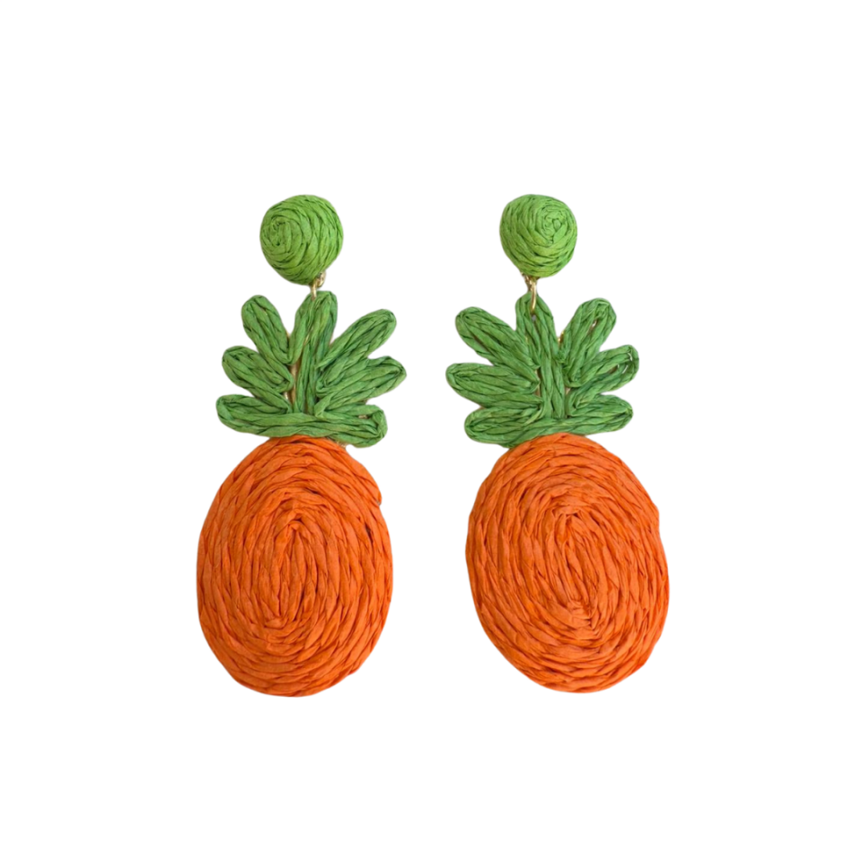 Turuncu Ananas Küpe