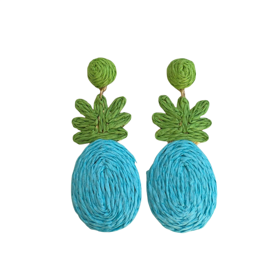 Mavi Ananas Küpe