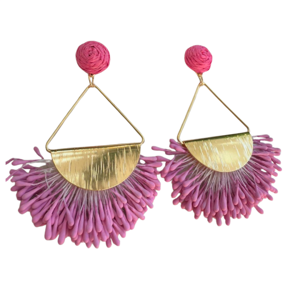 Pembe Hilal Küpe