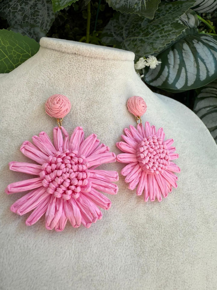 Pembe Papatya Küpe