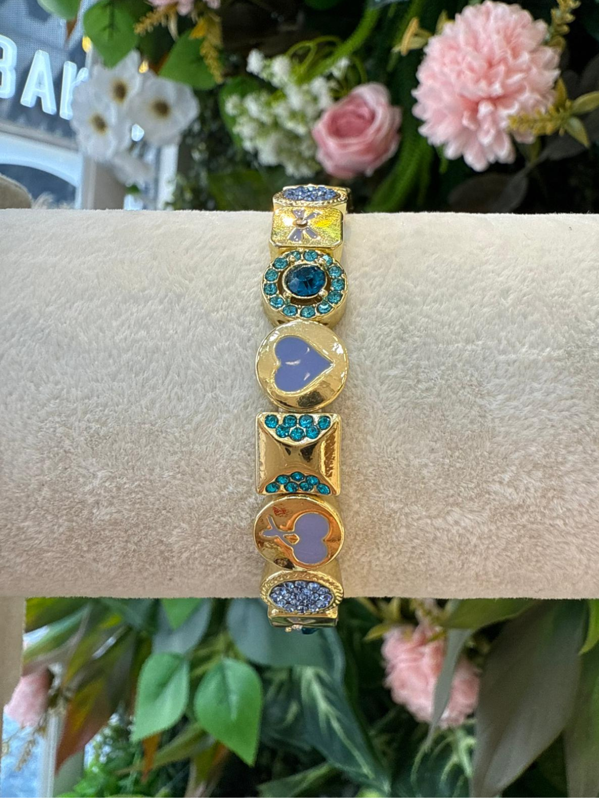 Mavi Taşlı Figürlü Bileklik