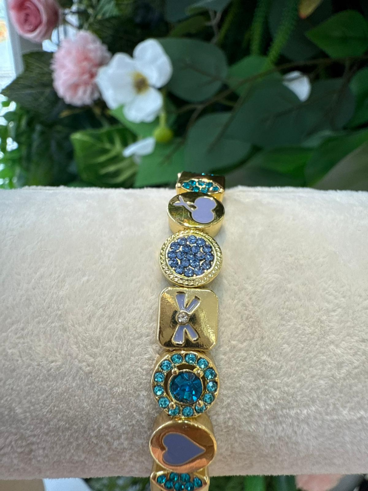 Mavi Taşlı Figürlü Bileklik
