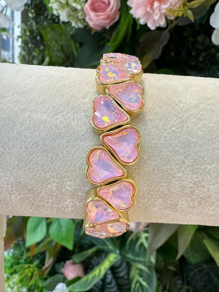 Büyük Taşlı Pembe Bileklik