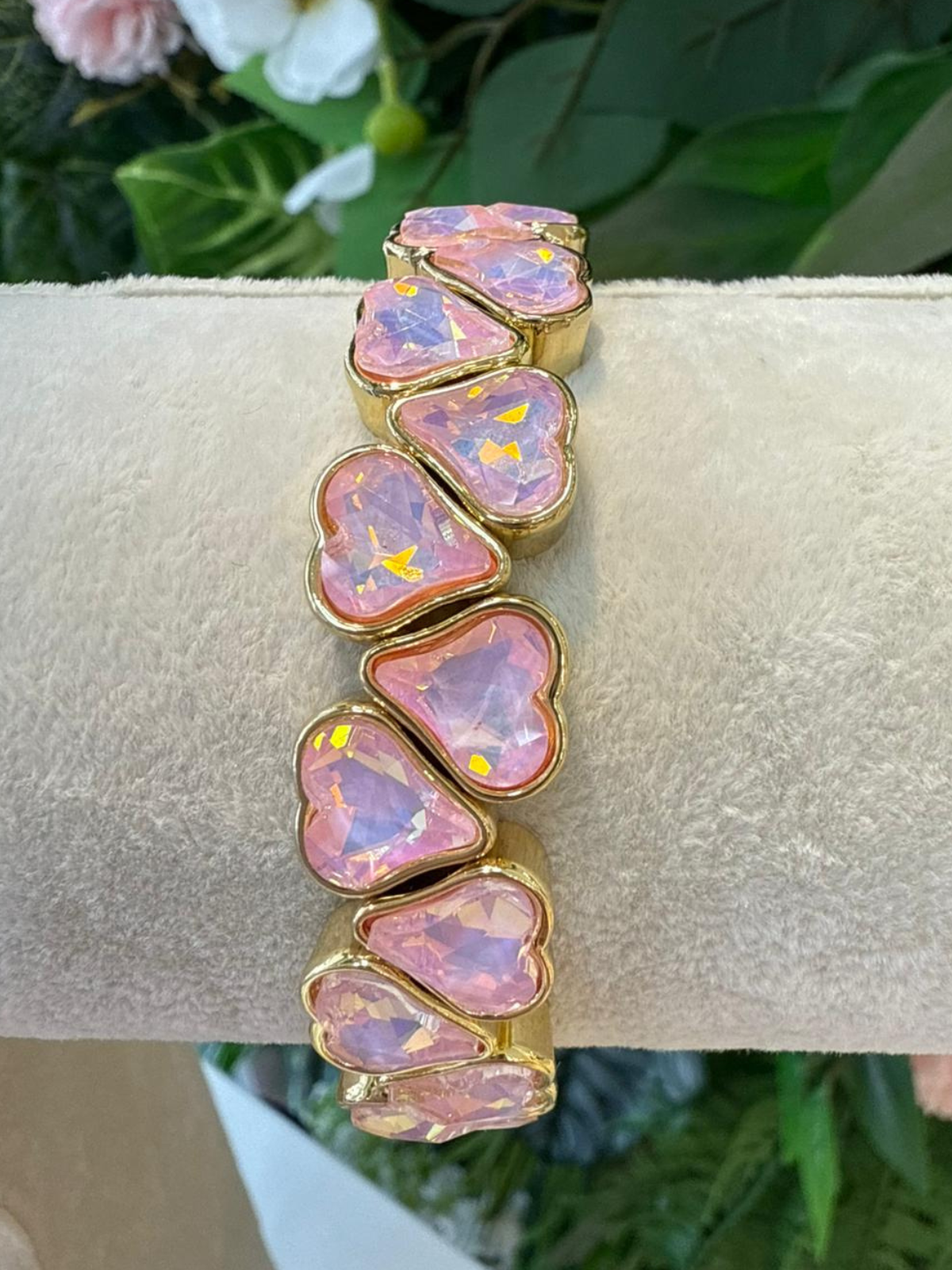 Büyük Taşlı Pembe Bileklik